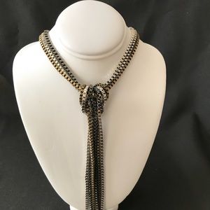 Three-tone lanyard style necklace
